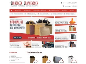 Glansbeek Draagtassen - screenshot homepage