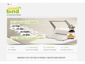 Innobind - screenshot Homepage